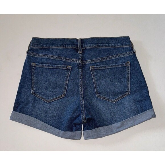 Old navy rinse relaxed fit mid-rise 3" inseam stretch denim jean shorts cuffed 2 - Picture 2 of 2